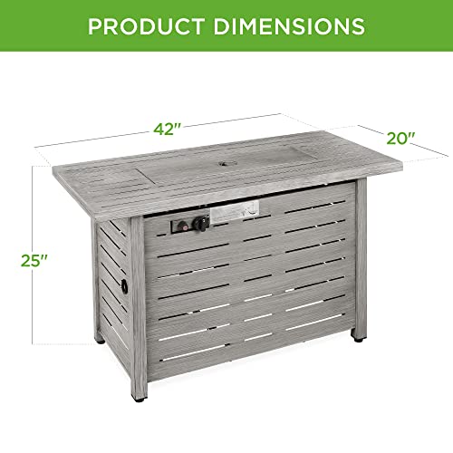 Best Choice Products SKY6216 Fire Pit Table 42In 50,000 Btu Rectangular Steel Propane Gas thumb #6