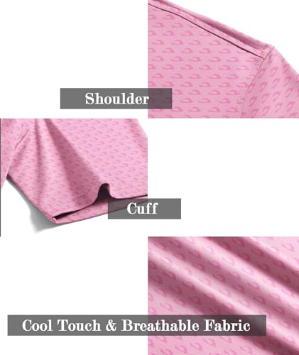 Image of ZITY Men's Golf Shirts Short Sleeve Print Patterns Casual Collared Polo