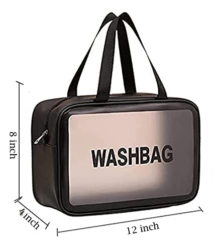 Image of Handcuffs Wash Bags Organizer & Cosmetic Bag Organizer - Compact, Spacious, Travel-Friendly with Translucent Front for Easy Viewing, Ideal for Organizing Cosmetics & Toiletries (Black)