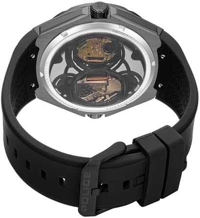 Police - Duo-Time Scepter Watch - Quartz Watch Movement - Case Width: 46 mm - Stainless Steel - 5 ATM, Black, 46, Strap - 4