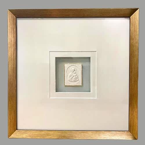 Set Of 3 Large Plaster Intaglios In 16x16 Inch Gold Frames - Roman Figure Wall Art For Home & Office Decor