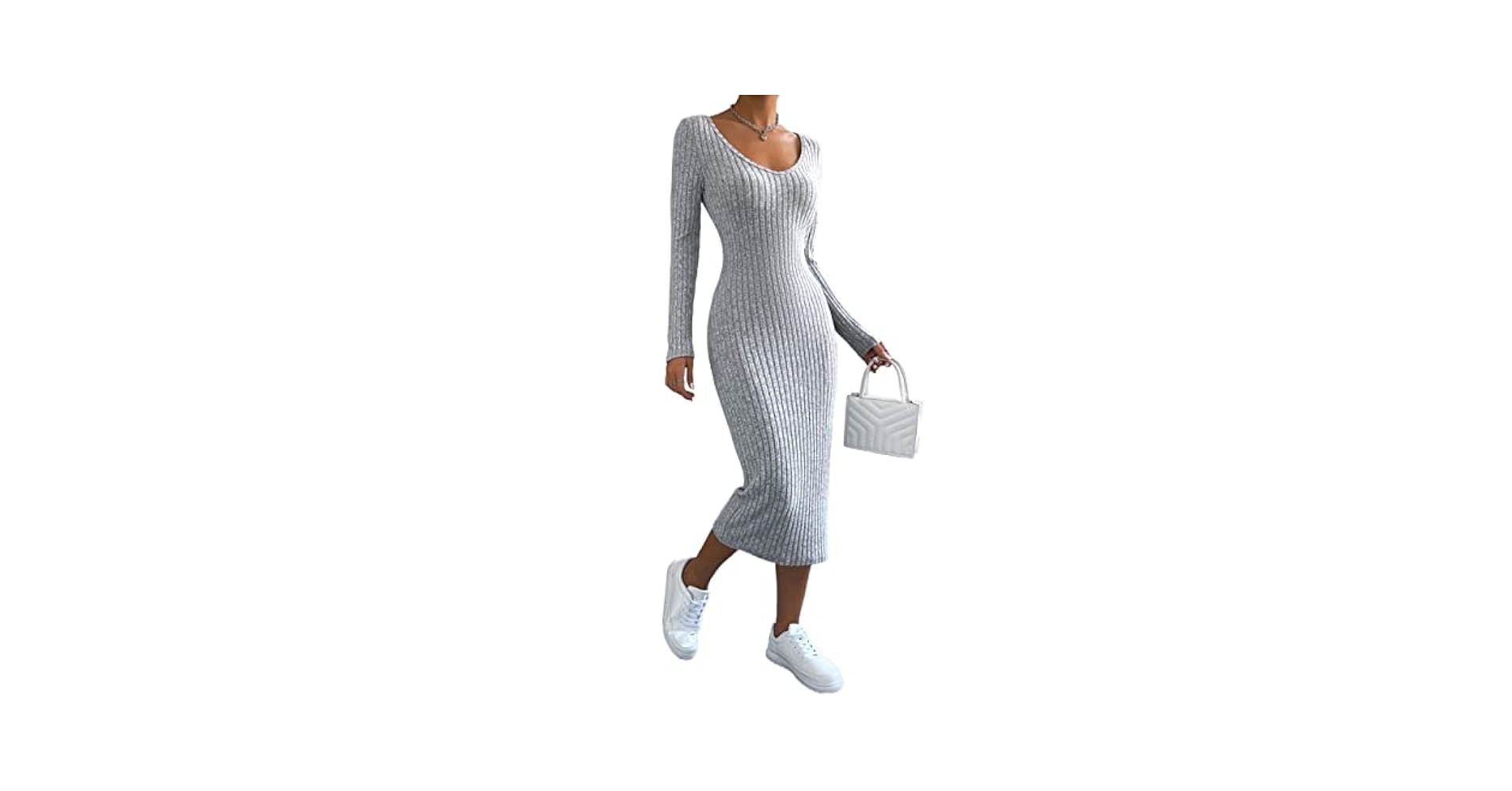 Amazon.com: GWTGHY Dresses for Women Ribbed Knit Bodycon