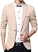 Mens Slim Fit Single One Button Blazer Jackets Khaki US Small/Label XX-Large