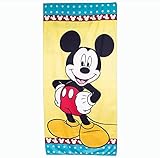MEDIDA: 70 X 140 Toalla Microfibra Secado rápido Ultra Ligero Absorbente - Ideal para Deporte Yoga Viajes Playa Campamento Baño para Niños, Hombres y Mujeres (Mickey Mouse, Microfibra)