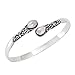 11.70gms, 3.20ct Genuine Pearl .925 Silver Overlay Handmade Fashion Cuff Bangle Jewelry