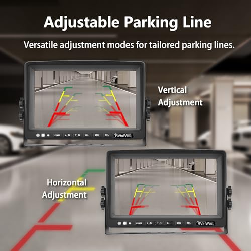 RV Backup Camera System with 7'' Monitor Wired for RV Semi Box Truck Trailer Bus, 4 Split Screen Quad View HD DVR Record Monitor + IP69 Waterproof Night Vision Rear Side View Camera Avoid Blind Spot - image 8