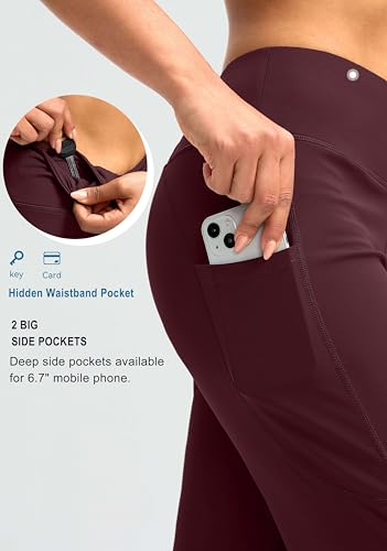 Image of G Gradual Capri Pants for Women High Waist Workout Yoga Pants with Pockets Tummy Control Leggings Crop Straight