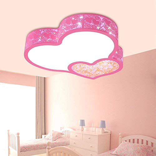 Plafonnier LED rose pour chambre de fille et ambiance de salon cosy
