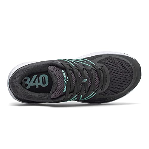 New Balance New Balance Women's 840 V5 Running Shoe, Black/Storm Blue, 5 M US