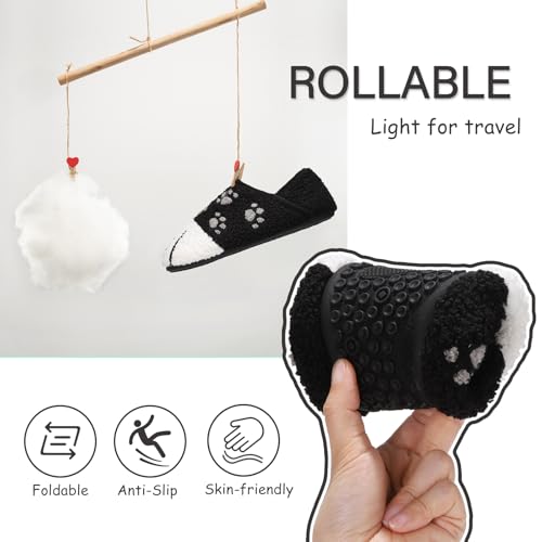 Image of ATHMILE House Slippers for Women Men Indoor Barefoot House Shoes Soft Socks | Furry Slip on Cozy Comfy Flexible Machine Washable Home Bedroom Travel Hospital Yoga Gifts for Mom Grandma
