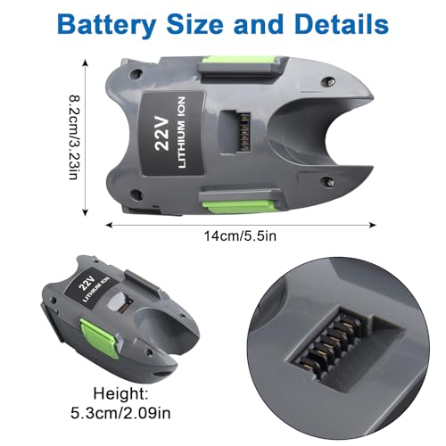 Batería de 22 V compatible con Gtech Multi MK2 recambio ATF024 ATF036 aspiradora inalámbrica 4