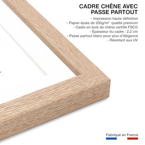 Affiche enfant cadeau naissance idéal sous cadre bois - 4