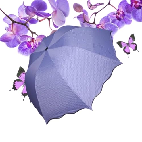 Image of KEKEMI 3 Fold Plain Pipine Umbrella for Men & Women