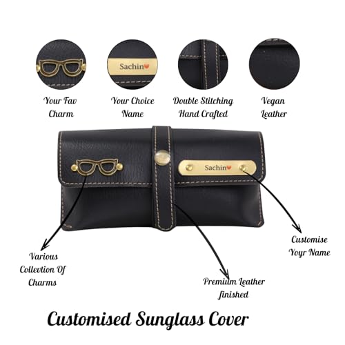 Image of Personalized Name & Charm Leather Mens Combo | Best Gift for Brother, Husband, Boyfriend, Father & Giftset for Birthday & Valentines Items for Men Friends Family Office Colleagues