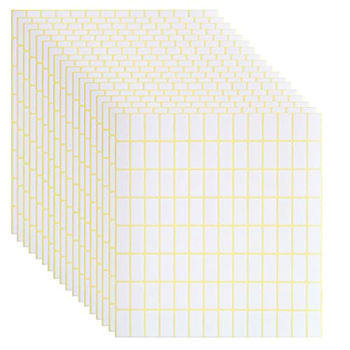CINY 10 x 20 mm, 1680 Piezas, Blancas Etiquetas Adhesivas Adhesivas, 15 Hojas Autoadhesivas Para Etiquetas De Carpetas De Archivos Etiquetas De Códigos De Marcado De Contenedores Etiquetas Distintivas Cover