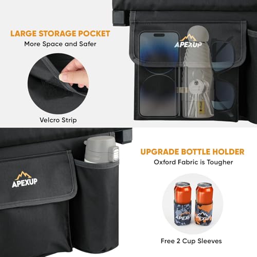 image for APEXUP Stadium Seats with Back Support, Portable Bleacher Seat with La