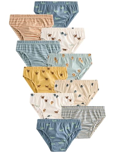 NEXT Confezione da 10 Slip Safari Print 3-4 Anni