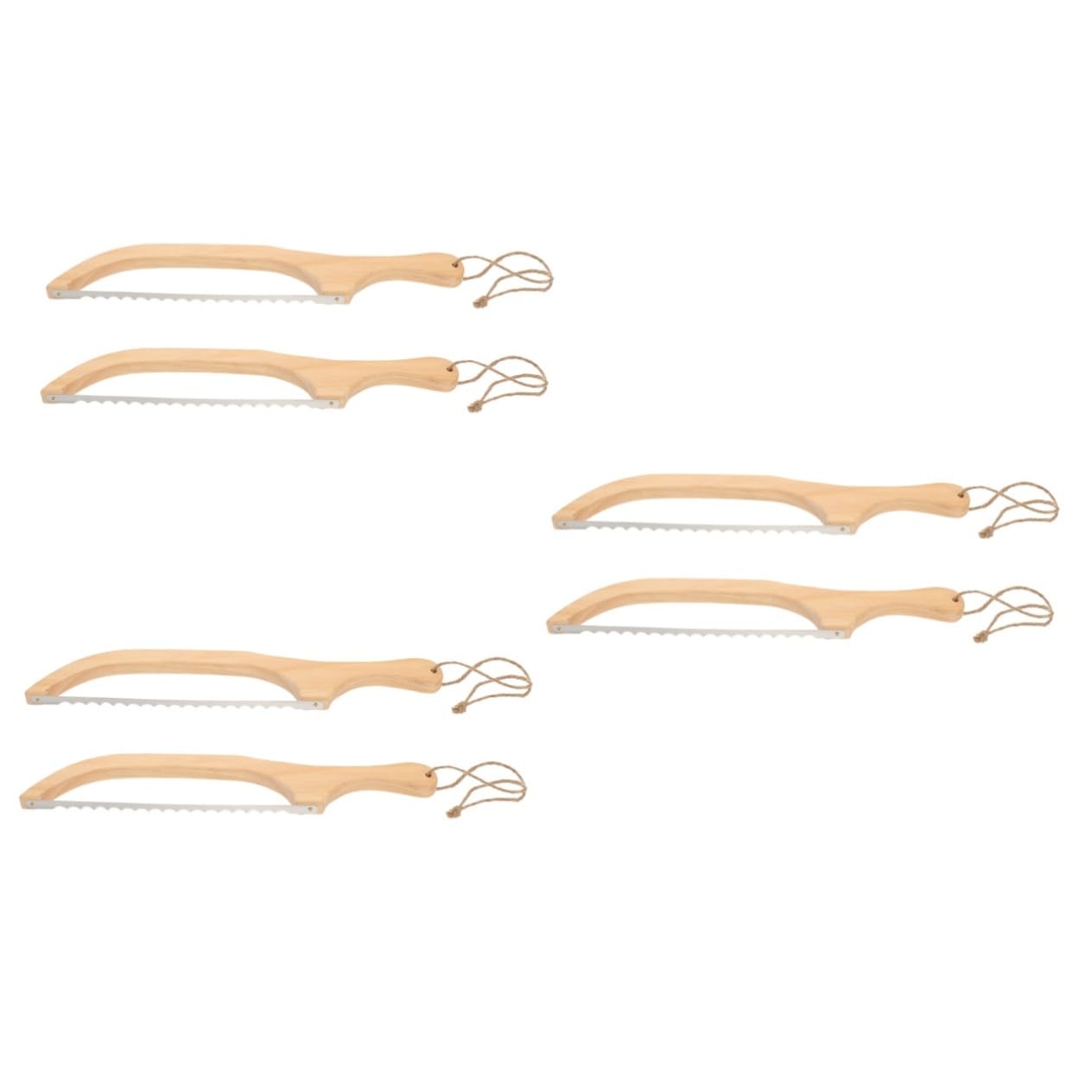 MAGICLULU 6 Pièces Outil Pour Trancher Le Coupe- En Acier Inoxydable Gâteau Gravé Coupe-gâteau Dentelé Outil De Coupe De Cuisson Coupe-gâteau En Acier Inoxydable Long Bois