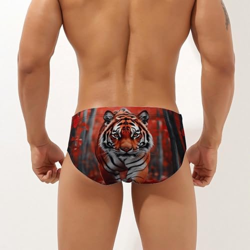 Tiger Men's Swim Trunks Briefs Swimsuit Swimwear Bathing for Underwear Beach2