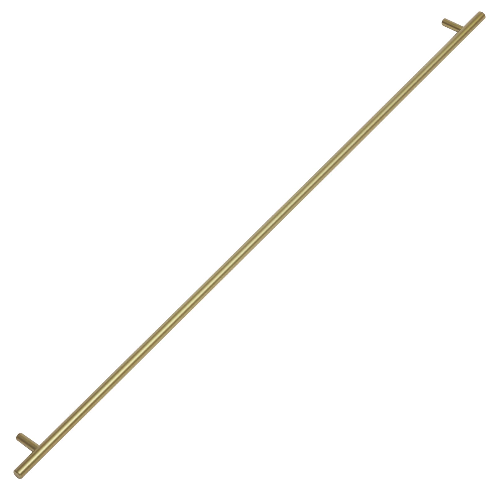 Satin Brass Kitchen Door Handles T Bar Style - 640mm Centres
