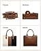 LOVEVOOK Purse for Women, Vintage Leather Shoulder Handbag, Small Ladies Satchel Tote Purse, Top Handle Crossbody Bag for Work, Travel and Daily Outings