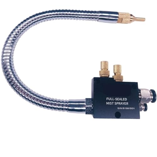 No-Leak Mist Coolant Lubrication Spray System Unit Mist Cooling Sprayer CNC Lathe Milling Drill Engraving Machine Tool(420mm Wide-Angle)
