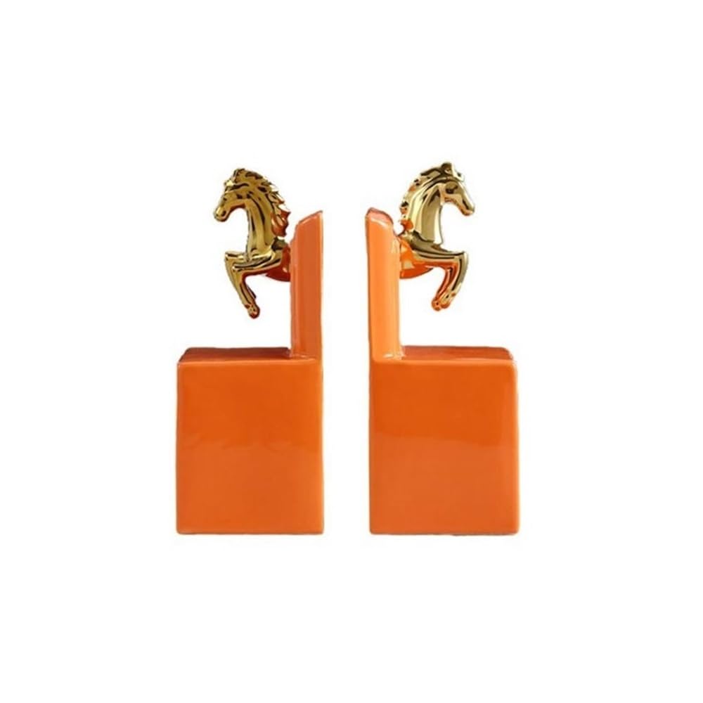 FZL02068LM Book Ends Book Ends Decorative - Decorative Bookends for Heavy Books - Book Ends for Shelves Decorative Bookends