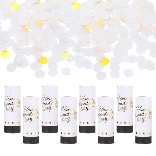 Boutons-pression à confettis blancs uxcell - Animation de fête sans danger pour anniversaire