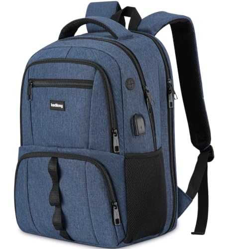 kadilong Laptop Backpack for Men,Anti Theft School Bookbag Sturdy for Boys Teenager Student High School College,Computer Knapsack Mochila USB Charger
