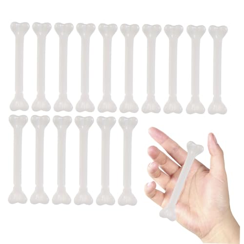 Petits os en plastique blanc décoration squelette Halloween intérieur extérieur pack 36