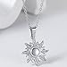 Jude Jewelers Stainless Steel Shining Sun Sunshine Style Holiday Vacation Party Pendant Necklace (Silver)