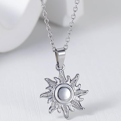 Jude Jewelers Stainless Steel Shining Sun Sunshine Style Holiday Vacation Party Pendant Necklace2