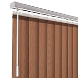 Fabric Vertical Window Blinds, Sliding Door Blinds & Shades, Cordless Privacy Window Shades, Vertical Blinds for Doors, Sliding Blinds, Brown