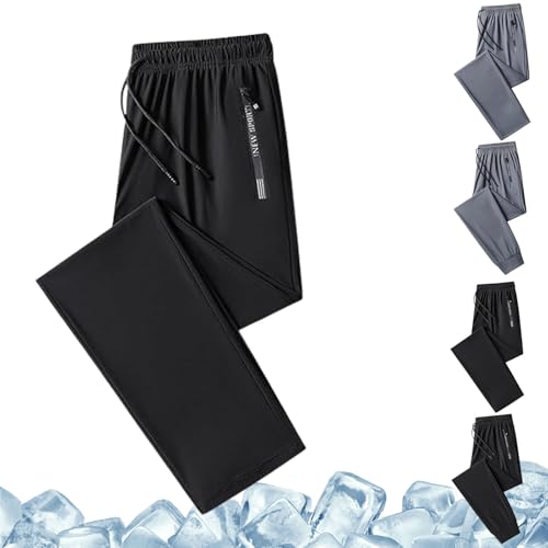 Stretch Ice Silk Breathable Straight Casual Unisex Pants, Unisex Ultra Stretch Quick Drying Pants, Pants with Pockets