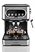Gorenje ESCM 15 DBK Espresso Siebträgermaschine/Espressomaschine mit professioneller Milchschaumdüse/1,5 l Wassertank/15 bar/Edelstahl