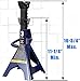 Big RED AT43202UR Torin Steel Heavy Duty Tall High-Lifting Jack Stands for All Automotive: 6,000 lbs (3 Ton) Capacity - 1 Pair, Blue