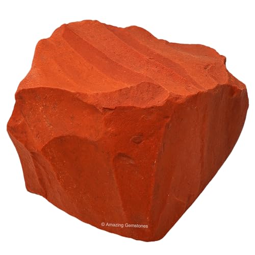 Image of Amazing Gemstone Red Jasper Raw Crystals and Healing Stones, Natural Rocks for Tumbling and DIY Raw Stones and Crystals (5 Pieces)