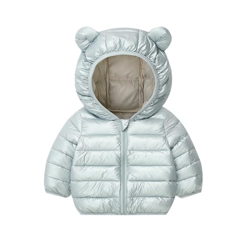 Toddler Girls Lightweight Puffer Jacket Zip Up Cute Ear Hoodies Kids Boys Fall Winter Outerwear Down Coats for 1-6 Years