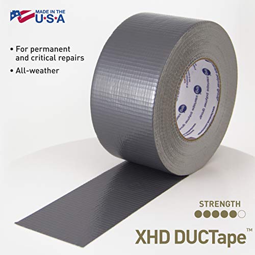 Image of IPG XHD DUCTape, Extra Heavy Duty Duct Tape, 2.83 inch x 60 yd, Silver (Single Roll)