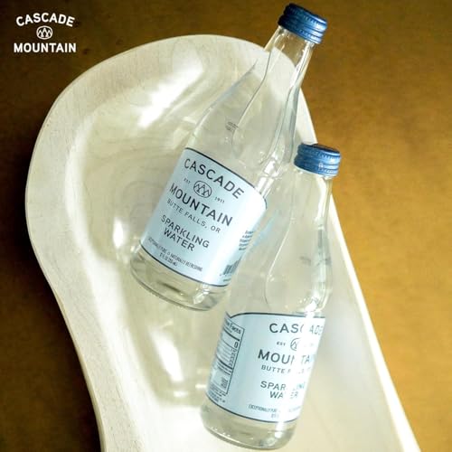 image for Cascade Mountain Sparkling Mineral Water in Glass Bottle | 12oz (12 Pa