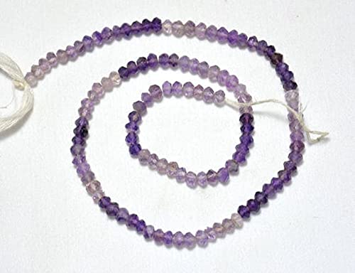 Améthyste rondelle 4mm perles facettées de gemmes naturelles en fil de pierre pour bijoux DIY