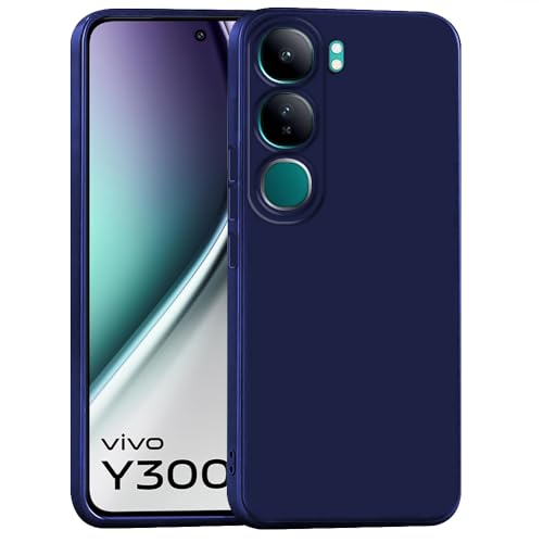 Image of Back Cover for Vivo Y300 5G / V40 Lite 5G | Full Camera Protection | Premium Liquid Silicon Case | Flexible Bumper Case for Vivo Y300 5G / V40 Lite 5G (Dark Blue)