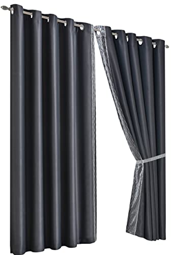 Les4u Cortinas opacas con ojales de terciopelo triturado térmico Cover