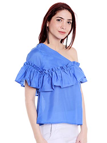 Image of Style Quotient Women Blue Solid Top-Blue