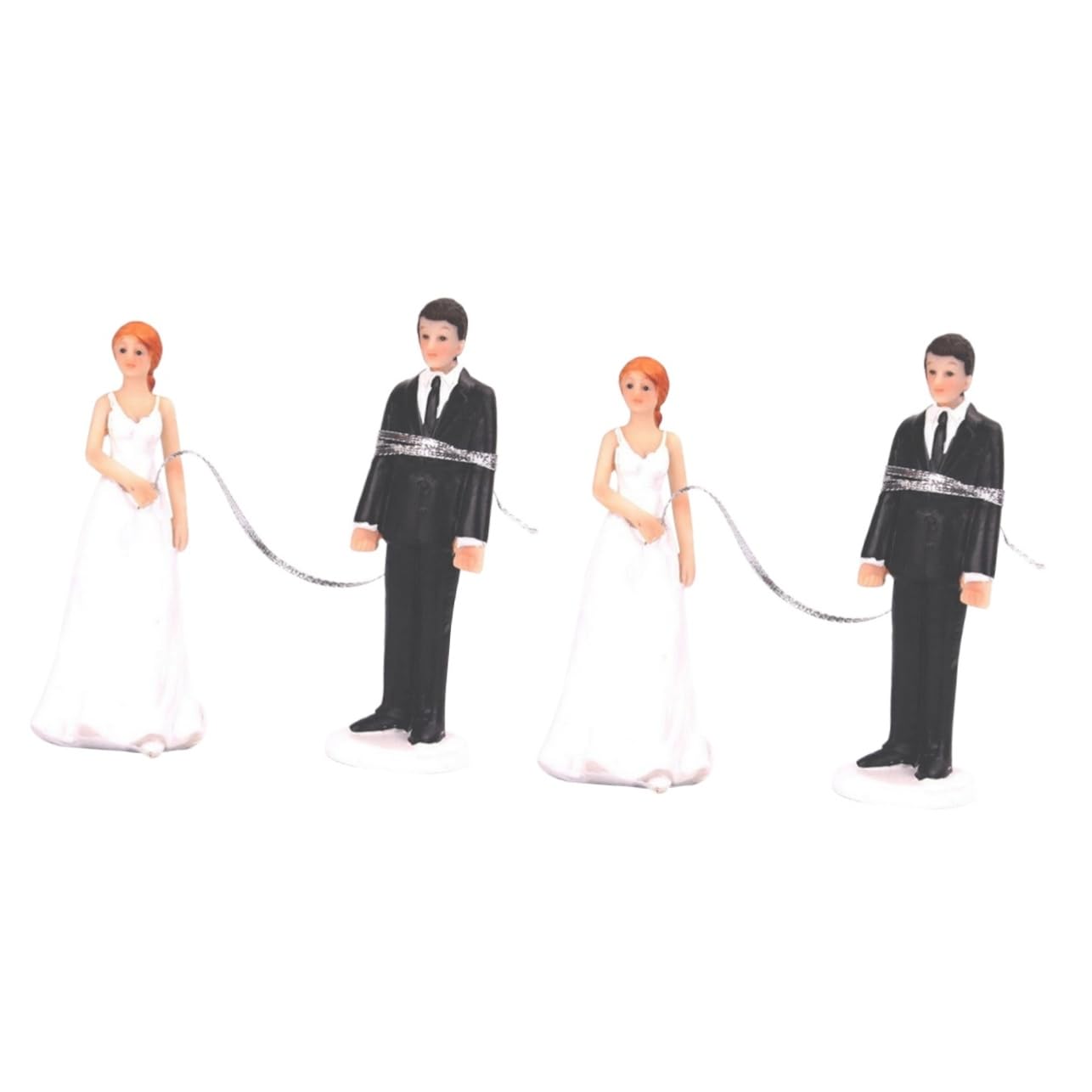 Abaodam 2pièces Figurine De Gâteau De Mariage Élégante Résine Couple Mariés Décoration Romantique pour Gâteau De Mariage Souvenir Intime pour Invités Et Célébrations