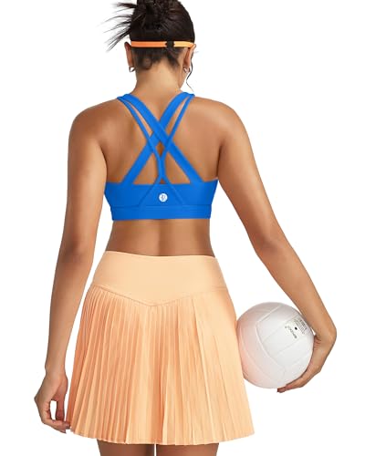 Image of RUNNING GIRL Sports Bras for Women,Seamless Strappy Sports Bra High Support Crisscross Back with Removable Pads