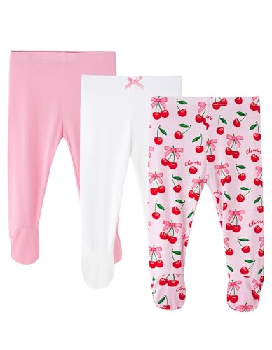 Baby 3-Pack Footed Pants for Newborns