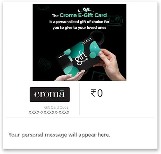 Croma | Flat 3% Discount | E-Gift Card | Instant delivery | Valid for Online & In-store purchases | 6 months validity