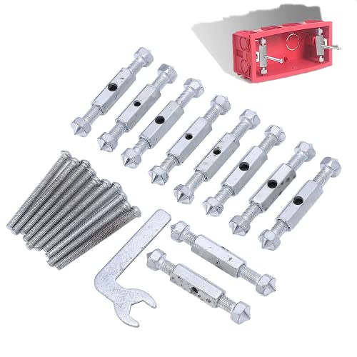 Bottom Box Dark Box Repairer, Socket Cassette Repair Screws Support Rod, Wall Electrical Box Screw Tool 118 for Type Light Switch Socket Junction(Metal Brace)