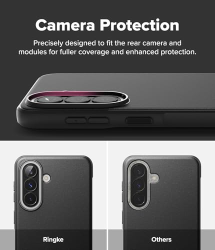 Image of Ringke Onyx for Samsung Galaxy A57 [Anti-Fingerprint Texture] Slim-Fit Lightweight Shockproof Protective Case Back Cover with Non-Slip Side Grip - Black